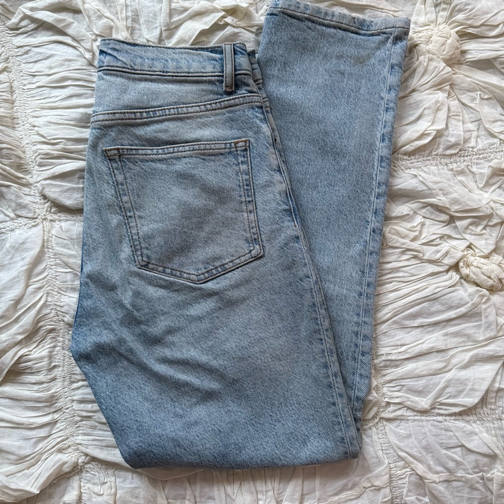 Reformation straight distressed jeans
